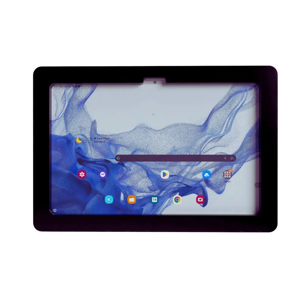 [11314] Samsung Galaxy TAB S7+ S7 FE 12.4 wall Mt w cable Black Acrylic