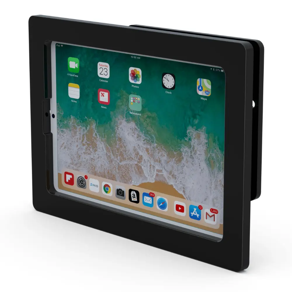 [11285] iPad Mini 6 8.3 wall mount w USB C Cable Black Acrylic