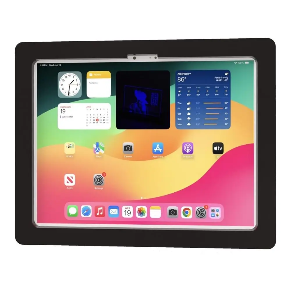 [10848] iPad Pro 11 acrylic series w wall mount and cable Black Acrylic