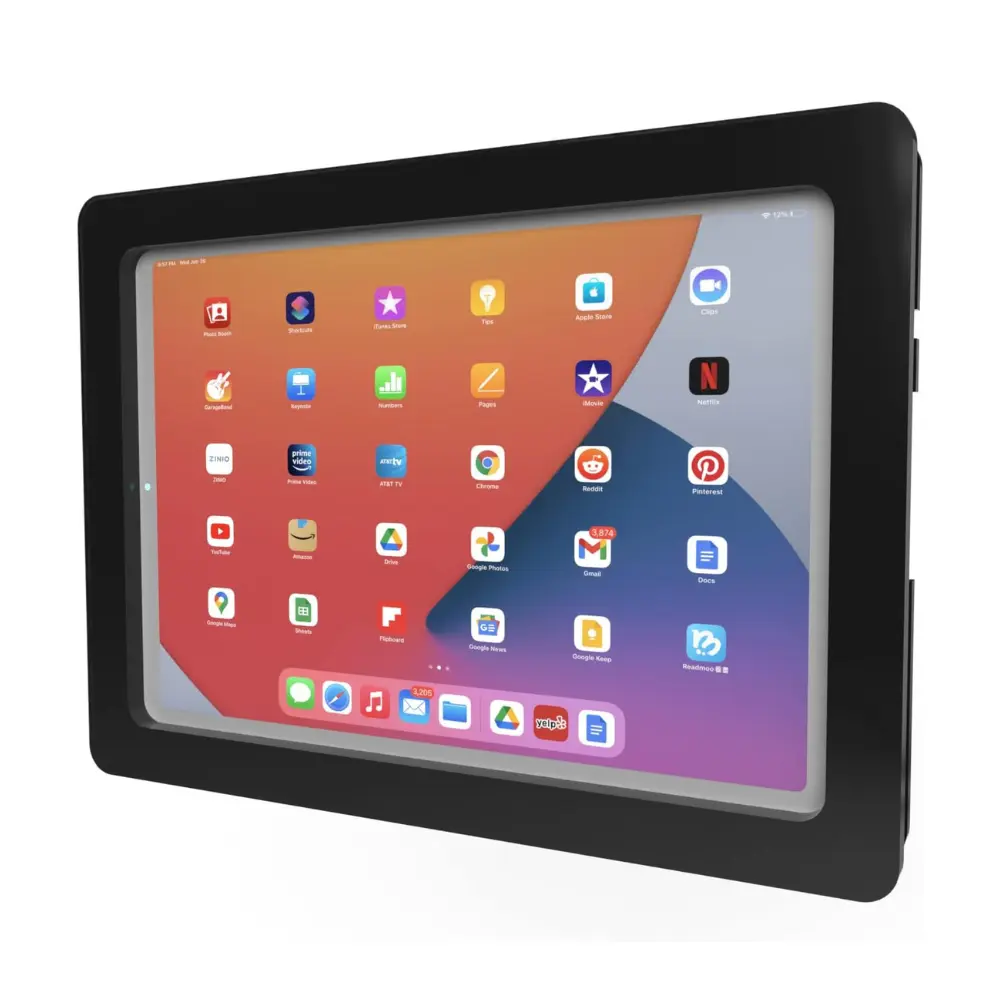 [10852] iPad Air 3 10.5 acrylic w wall mount and cable Black Acrylic